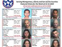 Montgomery County Crime Stoppers Featured Felons For 12/15/2023
