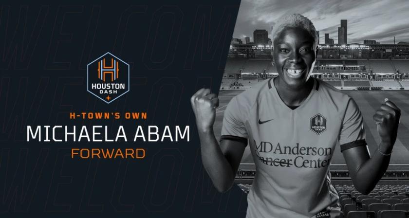 Michaela Abam Becomes First Player From Dynamo Dash Youth Club To Sign With Houston Dash Woodlands Online