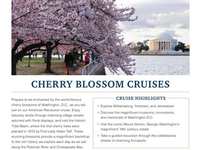 CHERRY BLOSSOM CRUISES with American Cruise Lines