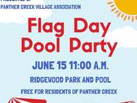 Panther Creek Village Association to host Flag Day Pool Party June 15