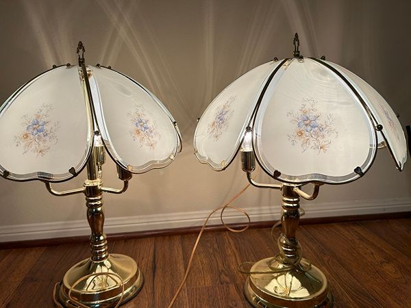 vintage brass touch lamps