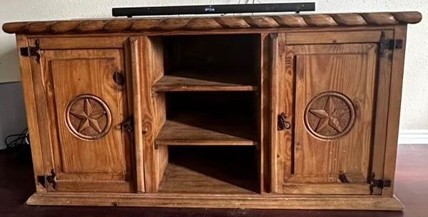 rustic tv console