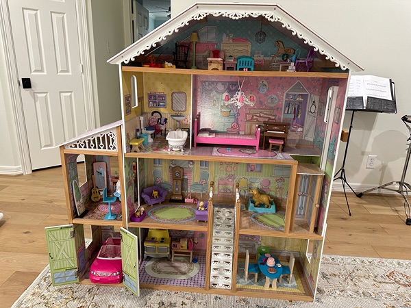 Doll, house, play, Barbie, mansion, toy, girl