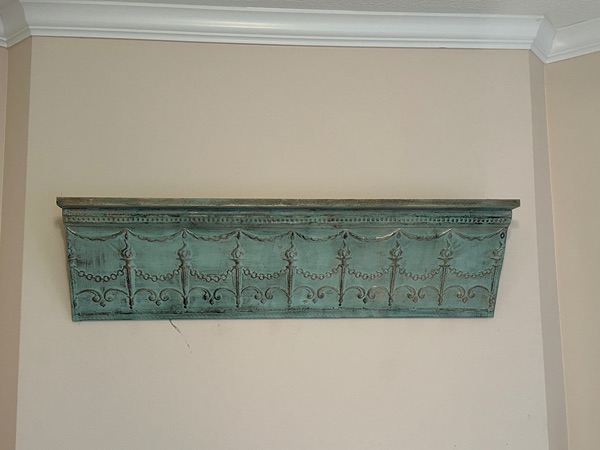 Shelf, decorative, wood, metal, hang