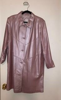 ROAMAN'S LEATHER WOMENS COAT IN ROSE COLOR