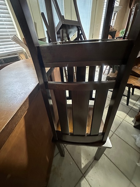 Dining table 6 chairs wood set