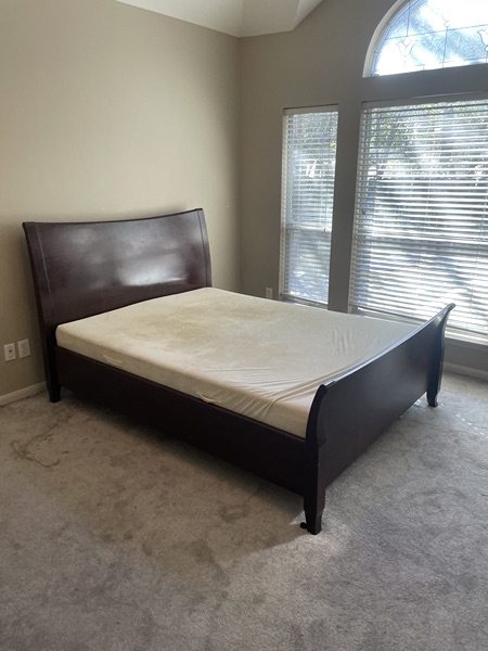 Queen Bed and Tempurpedic Mattress