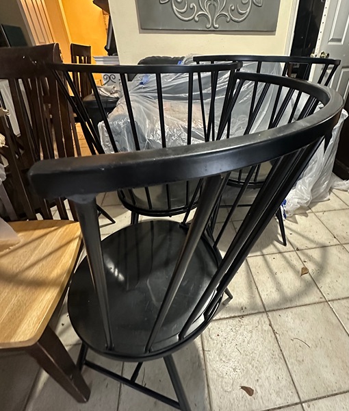 Metal dining chairs Windsor patio black