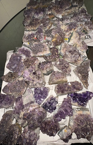 Amethyst crystals quartz