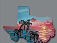 Cotton Candy Skies Over Texas Cutout ($30)
