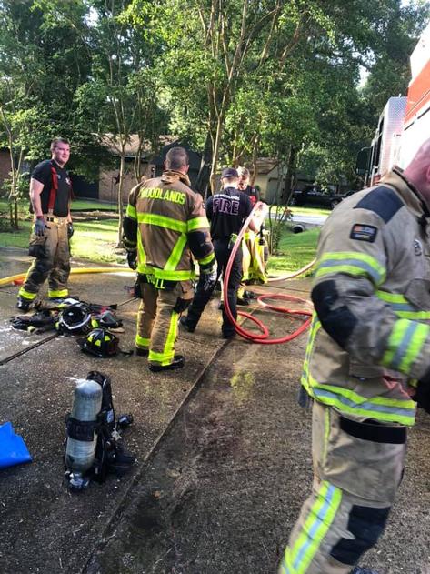 The Woodlands Fire Department respond to structure fire in Panther