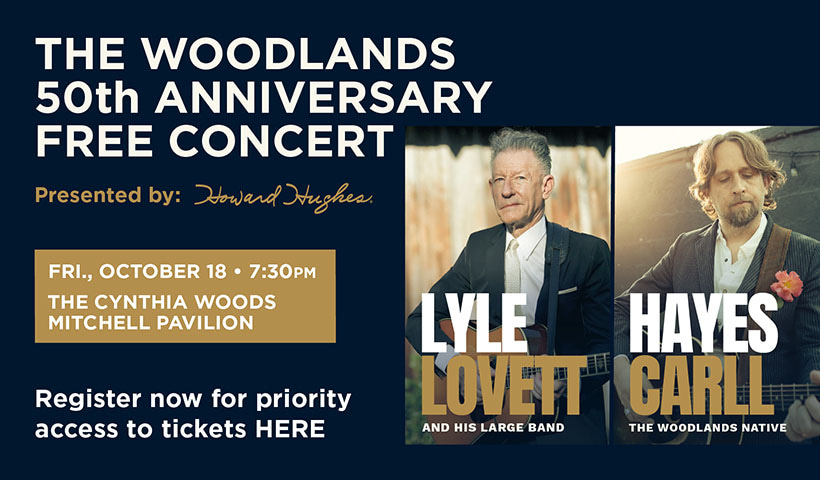 Lyle Lovett coming to town as part of The Woodlands’ 50th anniversary celebrations