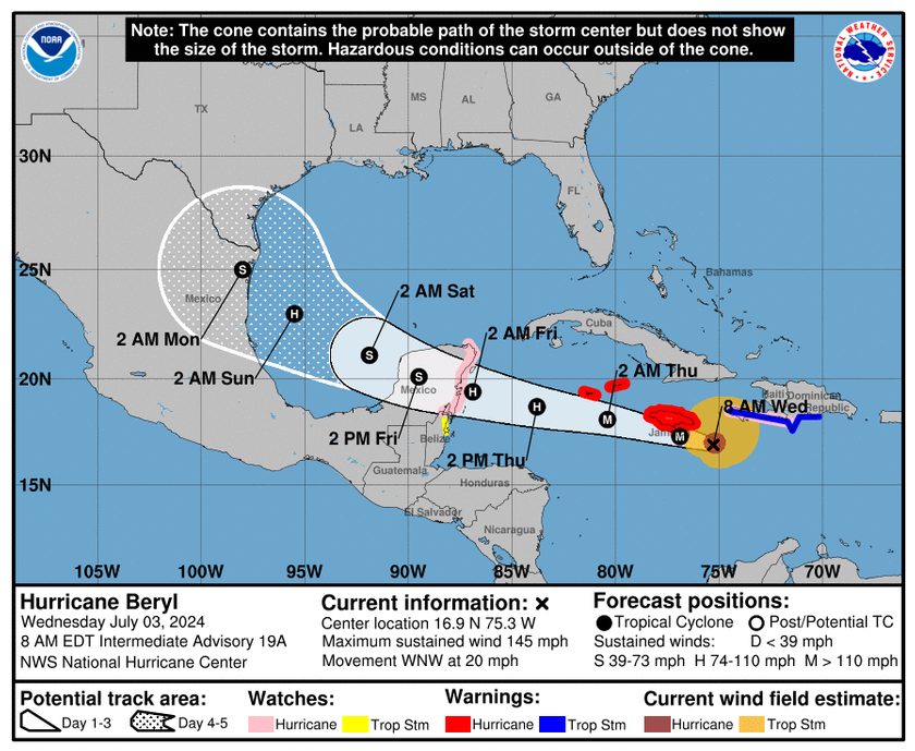 Red Cross Braces for Hurricane Beryl