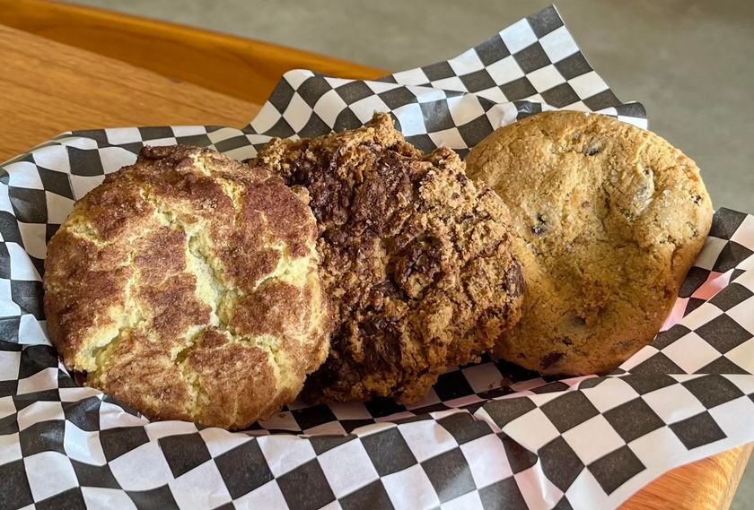 Be sure and leave room for your post dessert dessert, with a few of WIC’s prized cookies.  LtoR: Snickerdoodle, Cowboy Cookie, and Chocolate Chip