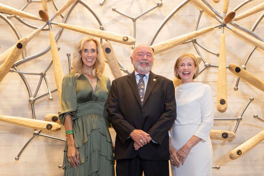 Missy Herndon, 2025 Hometown Hero Jim Wendt, and Linda Nelson