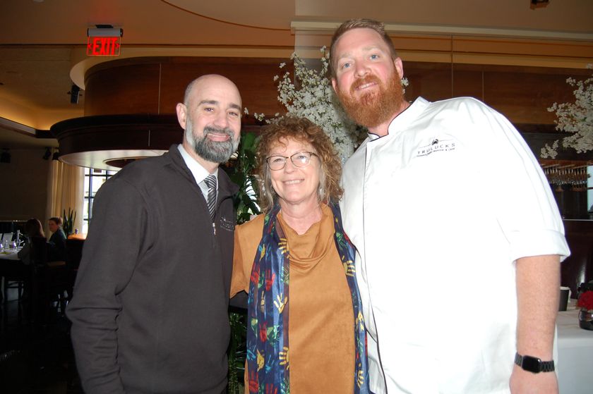 oe Wiley, General Manager, Truluck’s - The Woodlands; Victoria Constance, PhD, Executive Director of Children’s Safe Harbor; Reid Powell, Banquet Captain, Truluck’s - The Woodlands. (Photo by Liz Grimm)